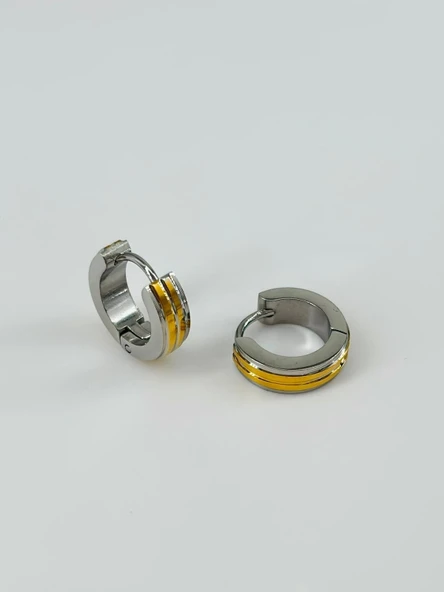 Rodyum Ve   Çelik Erkek Küpe Çap (9 Mm) Kalınlık (4 Mm) - Ekp0001 ürün görseli 1