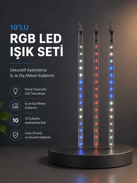 Kayan Yıldız Efektli Rgb Led Işık Seti İç Ve Dış Mekan Kullanımı ürün görseli 1