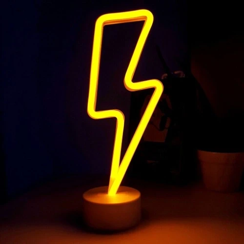 Neon Işıklı Şimşek Lamba Usb+pil ürün görseli 1
