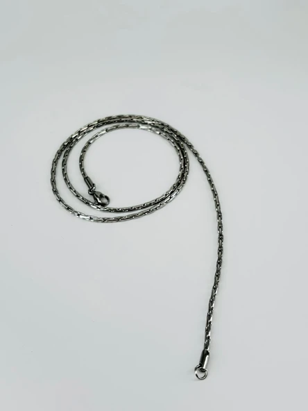 Rodyum Çelik Erkek Kolye 60 Cm - Ekl0021 - Resim 2