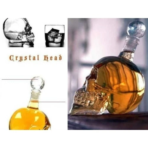 Crystal Head Kuru Kafa Cam Şişe 350 Ml - Resim 4