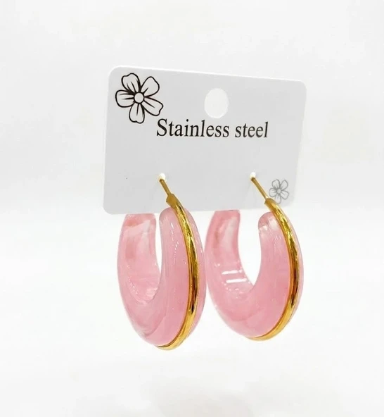 Rose Marble Vintage Halka Küpe - Kp00687 ürün görseli 1