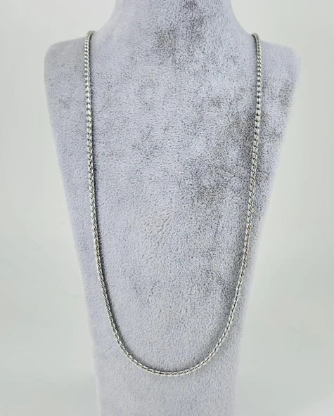 Rodyum Çelik Erkek Kolye 60 Cm - Ekl0033 ürün görseli 1
