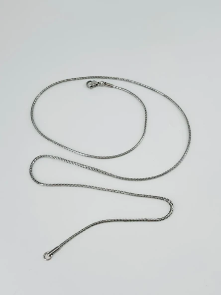 Rodyum Çelik Erkek Kolye 60 Cm - Ekl0004 - Resim 2