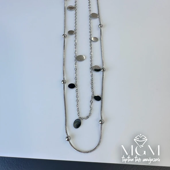 Çelik Kolyeler 45+5 Cm Uzatma Payı - Kl0031 ürün görseli 1
