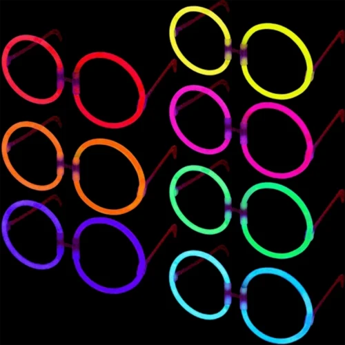 Glow Stick Yuvarlak Gözlük 12 Adet ürün görseli 1