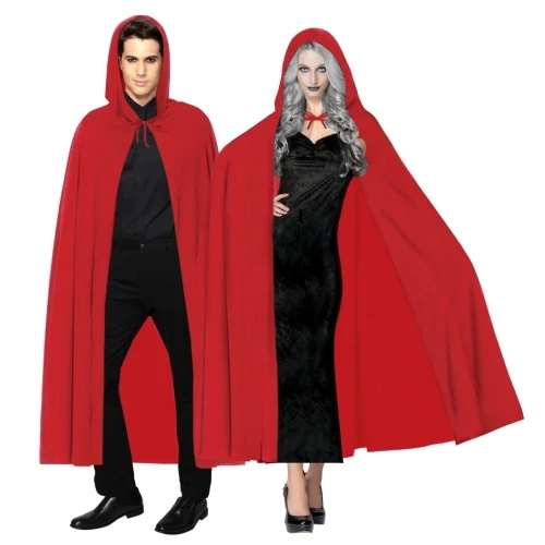 Kırmızı Renk Kapşonlu Pelerin 120 Cm ürün görseli 1