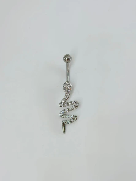 Yılan Detaylı Göbek Piercing - Pg0123 ürün görseli 1