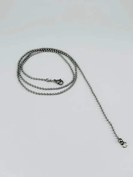 Rodyum Çelik Erkek Kolye 60 Cm - Ekl0024 - Resim 2