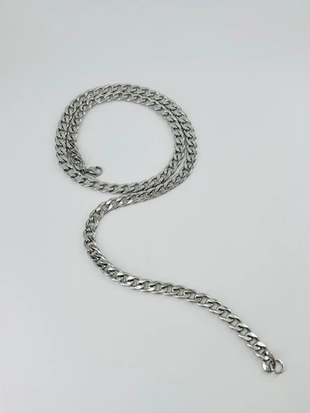 Gri Çelik Çelik Kolye 60 Cm - Ekl0002 - Resim 2