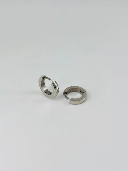 Rodyum   Çelik Erkek Küpe Çap (9 Mm) Kalınlık (3 Mm) - Ekp0040 ürün görseli 1