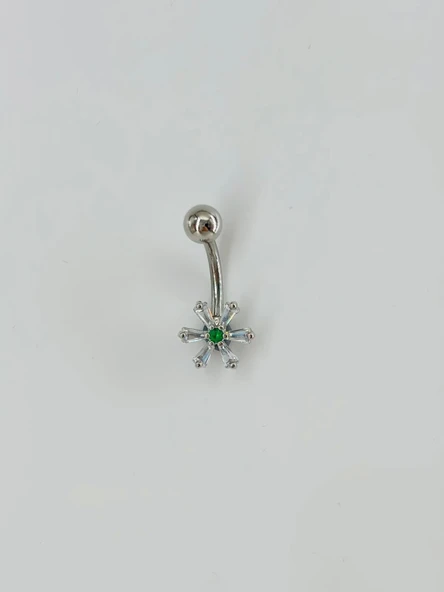 Çiçek Detaylı Göbek Piercing - Pg0082 ürün görseli 1