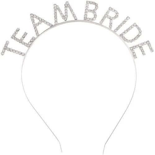 Gümüş Kaplama Kristal Taşlı Team Bride Taç ürün görseli 1