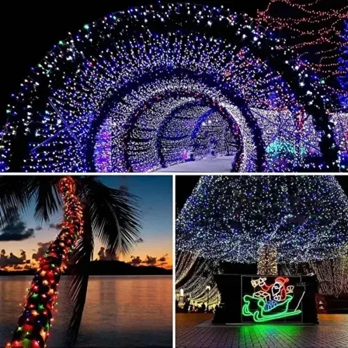 11m 100 Led Solar Rgb Işık - Resim 5