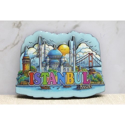 Ahşap İstanbul Temalı Magnet - Model 10 ürün görseli 1