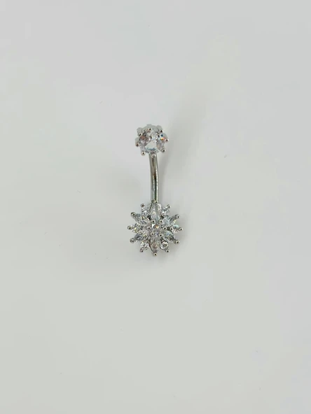 Çiçek Detaylı Göbek Piercing - Pg0088 ürün görseli 1