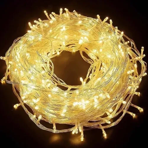 10m 60 Led Pilli 2 Kademeli Gün Işığı Şeffaf Kablo ürün görseli 1