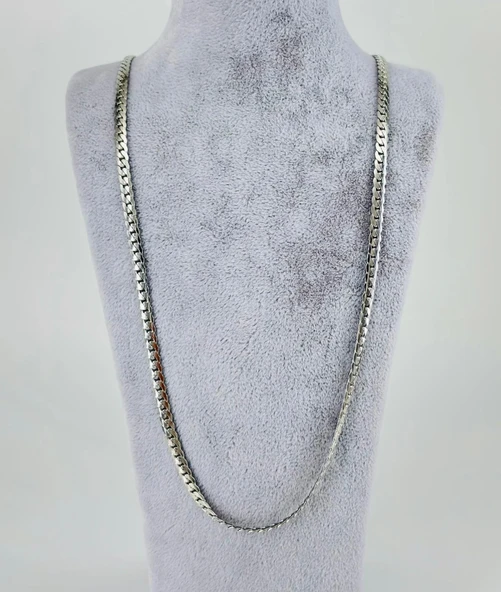 Rodyum Çelik Erkek Kolye 60 Cm - Ekl0034 ürün görseli 1
