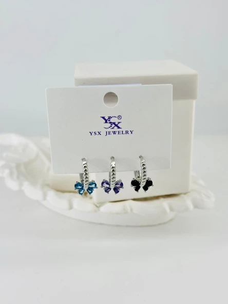 Zirkon Taşlı Üçlü Kombin Küpe - Kp00409 ürün görseli 1