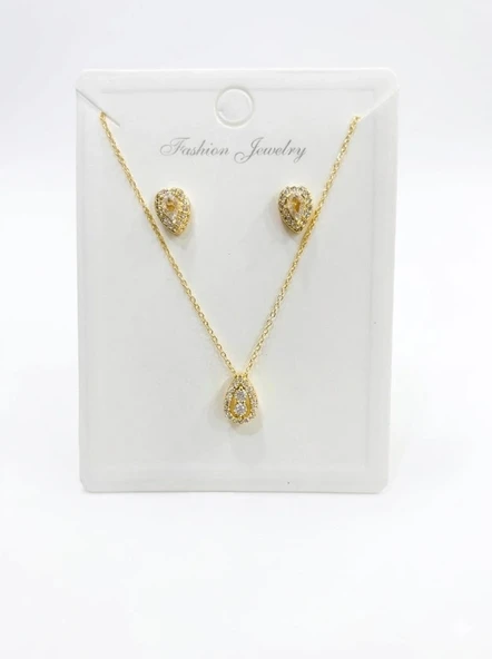Zirkon Taşlı Zincir : Çelik Ürünler 40+5 Cm - Set0019 ürün görseli 1