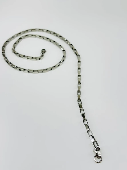 Rodyum Çelik Erkek Kolye 60 Cm - Ekl0015 - Resim 2