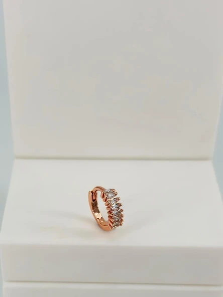 Rose Zirkon Taşlı Uç Kısmı : Pirinç Kıkırdak Bar Uzunluğu : 6 Mm / Bar Kalınlığı 0.8 Mm / Top Boyu 3 Mm / Çap 8 Mm - Pt0078-2 ürün görseli 1