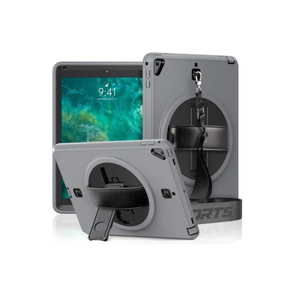 Apple İpad 5 Air 9.7 Kılıf Strap-c Otterbox Tablet Kapak - Gri ürün görseli 1