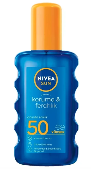 Nivea Sun Koruma & Ferahlık Transparan Güneş Spreyi SPF50 200 ml ürün görseli 1
