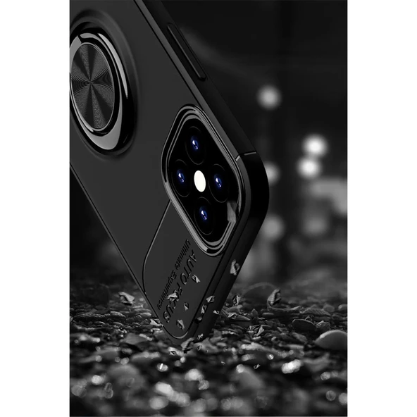 Apple İphone 12 Mini Kılıf Range Yüzüklü Silikon - Mavi - Resim 6