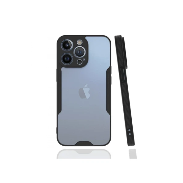 Apple İphone 13 Pro Kılıf Platin Silikon - Siyah ürün görseli 1
