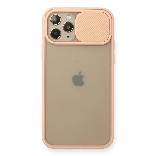 Apple İphone 11 Pro Kılıf Palm Buzlu Kamera Sürgülü Silikon - Pembe ürün görseli 1