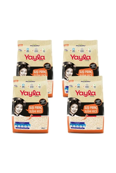 Yayla Gurme Sushi Pirinç 500 gr x 4 Adet ürün görseli 1