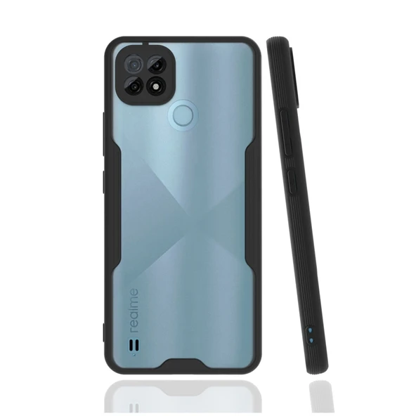 Realme C21 Kılıf Platin Silikon - Siyah ürün görseli 1