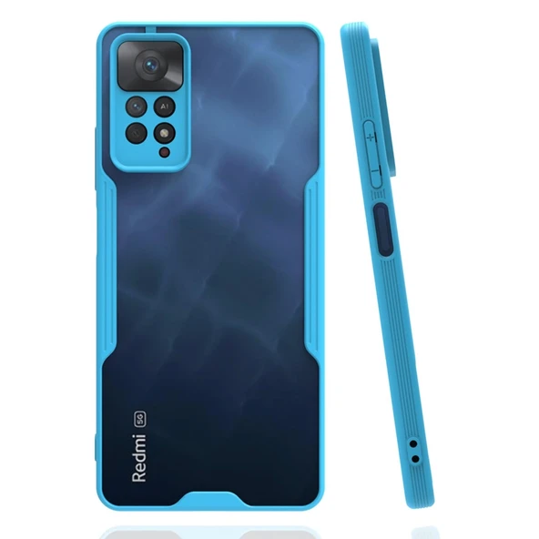 Xiaomi Redmi Note 11 Pro Kılıf Platin Silikon - Mavi ürün görseli 1