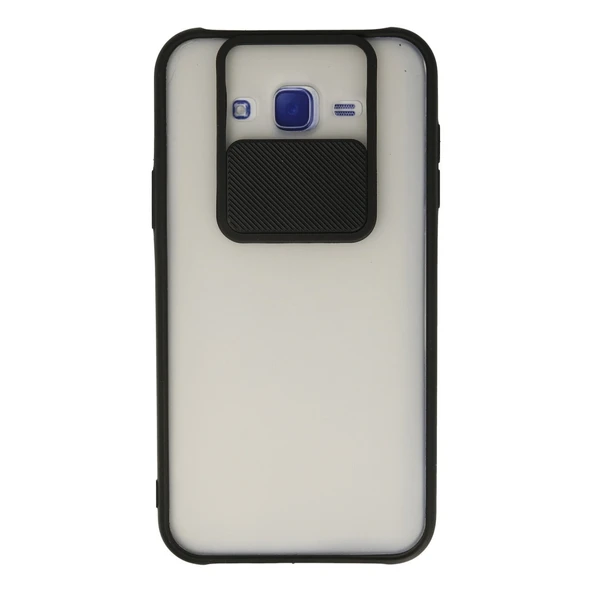 Samsung Galaxy J7 Kılıf Palm Buzlu Kamera Sürgülü Silikon - Siyah ürün görseli 1