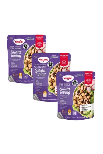 Yayla Haşlanmış Suyu Süzülmüş Keten Tohumlu Salata Toping 150 g x3 ürün görseli 1