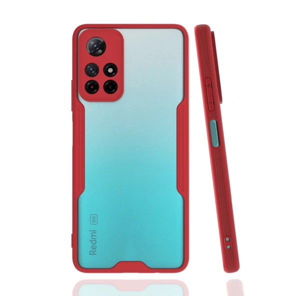 Xiaomi Redmi Note 11t Kılıf Platin Silikon - Kırmızı ürün görseli 1