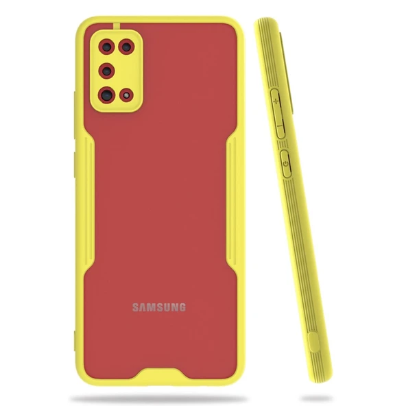 Samsung Galaxy A02s Kılıf Platin Silikon - Sarı ürün görseli 1