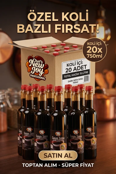 Dark Soya Sosu 750 ML x 20 Adet - 1 Koli (Koli Bazlı Avantaj Paketi) ürün görseli 1