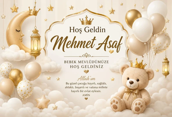 Bebek Mevlidi Kişiye özel Baskılı Branda 70 x 100 cm T4 ürün görseli 1