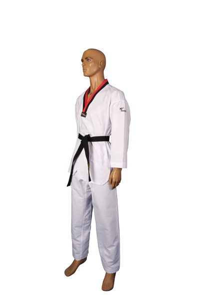 HAŞADO WT ONAYLI PUM YAKA FİTİLLİ TAEKWONDO ELBİSESİ ürün görseli 1