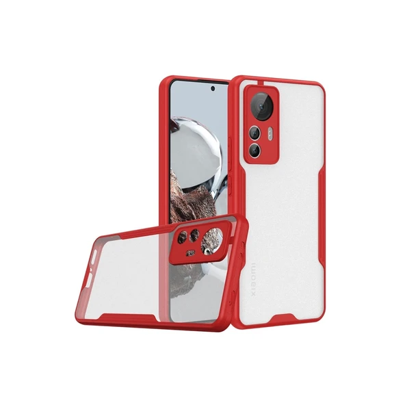 Xiaomi Mi 12t Kılıf Platin Silikon - Kırmızı ürün görseli 1