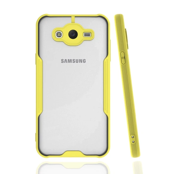 Samsung Galaxy J7 Kılıf Platin Silikon - Sarı ürün görseli 1