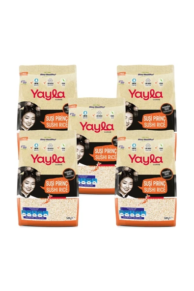 Yayla Gurme Sushi Pirinç 500 gr x 5 Adet ürün görseli 1