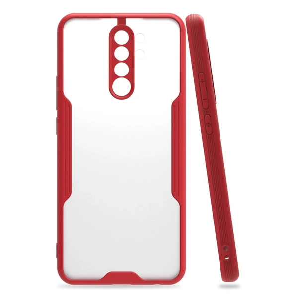 Xiaomi Redmi 9 Kılıf Platin Silikon - Kırmızı ürün görseli 1