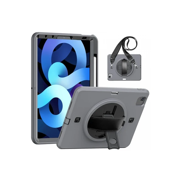Apple İpad Pro 11 (2020) Kılıf Strap-c Otterbox Tablet Kapak - Gri ürün görseli 1