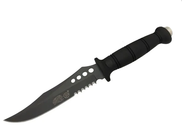 Sr S008b Lejyoner Tırtıklı Outdoor Bıçağı 29 Cm - Kauçuk Sap, Perçinli ürün görseli 1