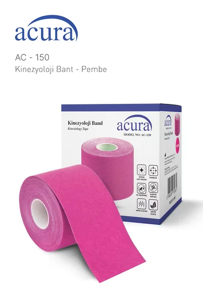 Acura Kinezyoloji Band 5cm x 5m - Pembe ürün görseli 1