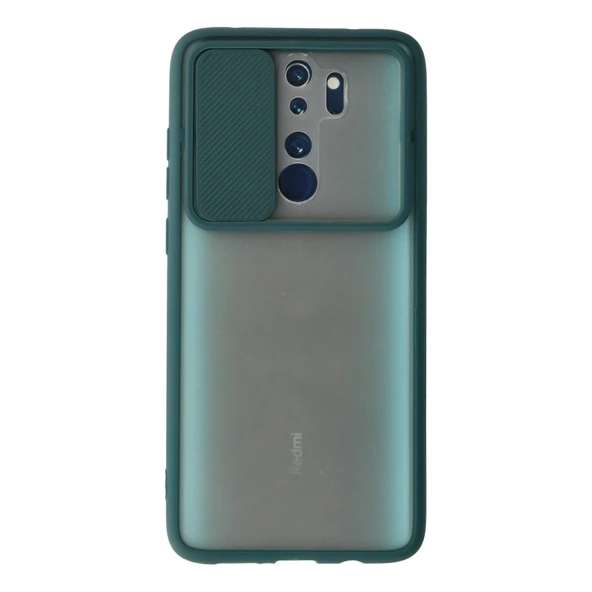 Xiaomi Redmi Note 8 Pro Kılıf Palm Buzlu Kamera Sürgülü Silikon - Yeşil ürün görseli 1