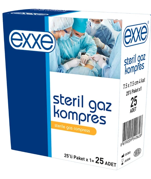 Exxe Steril Gaz Kompres 7,5x7,5 cm 5li - 5 Adet ürün görseli 1